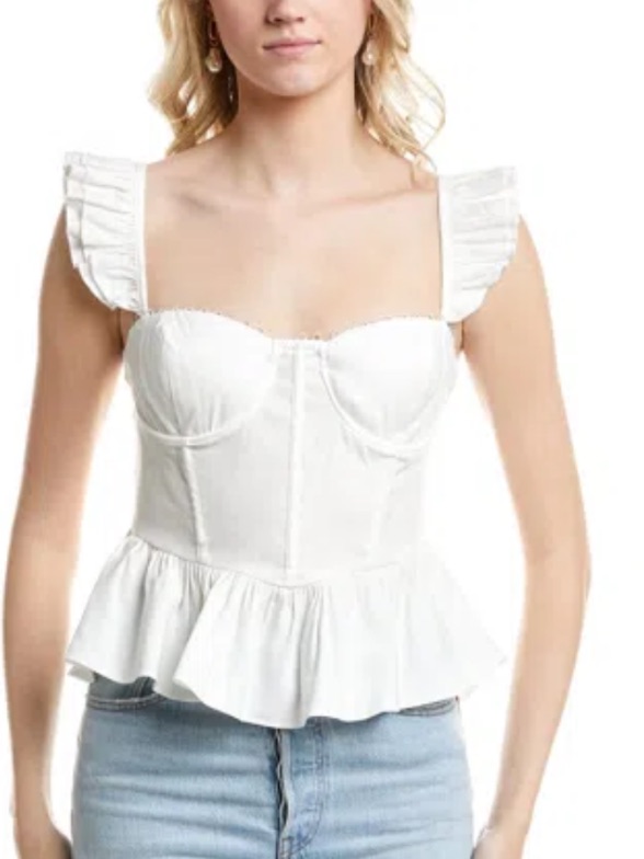 Astr The Label Baylin Linen Blend Top